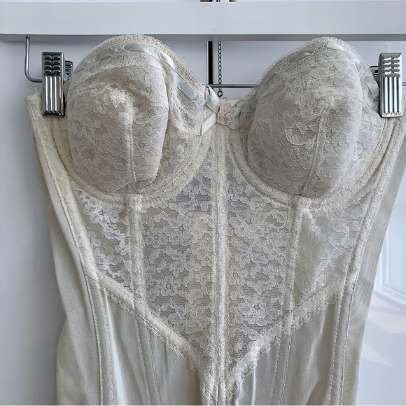 LADY SUZANNE Vintage New Old Stock Guêpière Merry Widow Bustier B32 White - Picture 6 of 17